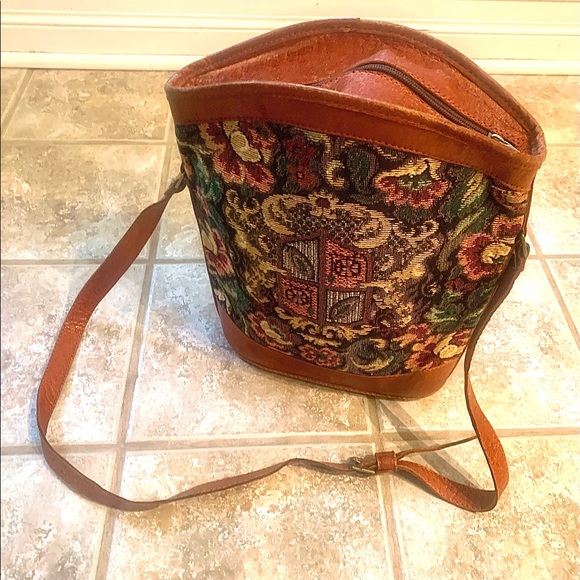 Leather and Tapestry Imported Purse - Picture 4 of 7